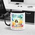 thumbnail image 2 of Happy Birthday to English Springer Spaniel Kitten Party Balloons Cake 11oz Accent Two-tone Mug Springers Dog Lover Gifts Coffee Tea Cup - 00027, 2 of 5