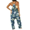 thumbnail image 4 of Dihao Jumpsuits for Women Plus Size Casual Style Lightweight Wide Leg Printing Suspenders Rompers Women's Loose Baggy Pocket Jumpsuit Fashion Playsuit Trousers Sling Overalls Daily Outfit, 4 of 6