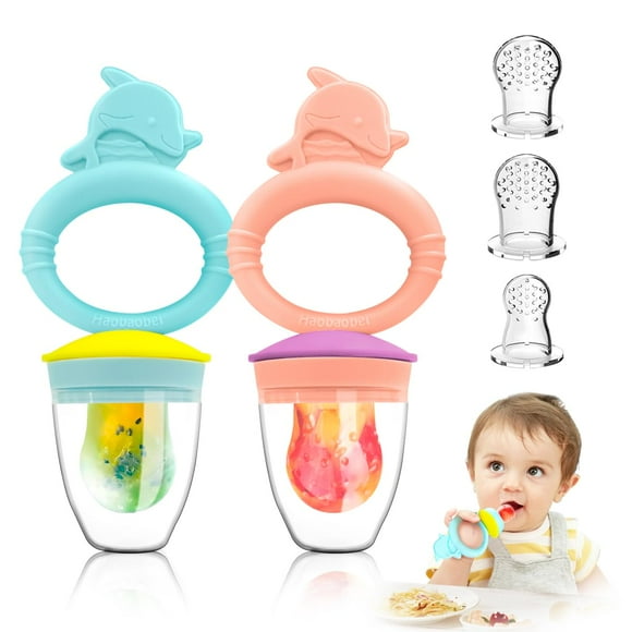 [ Chupete HAOBAOBEI para Bebé con Alimentador de Silicona, Paquete de 2, Libre de BPA ]