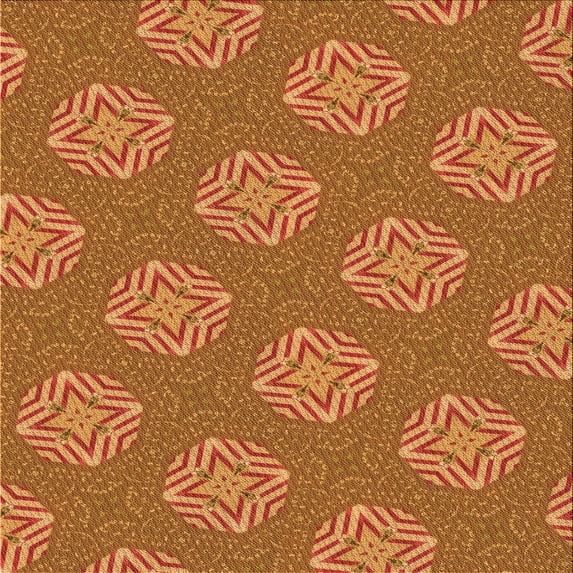 Ahgly Company Indoor Square Patterned Mahogany Brown Area Rugs, 8' Square