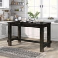 thumbnail image 2 of Furniture of America Sinuata Wood 60" Counter Height Table in Antique Black, 2 of 7