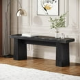 thumbnail image 1 of Tribesigns 47-Inch Wooden Entryway Bench, Black Dining Table Bench with Sturdy MDF Frame for Hallway, Kitchen, Bedroom, 1 of 5