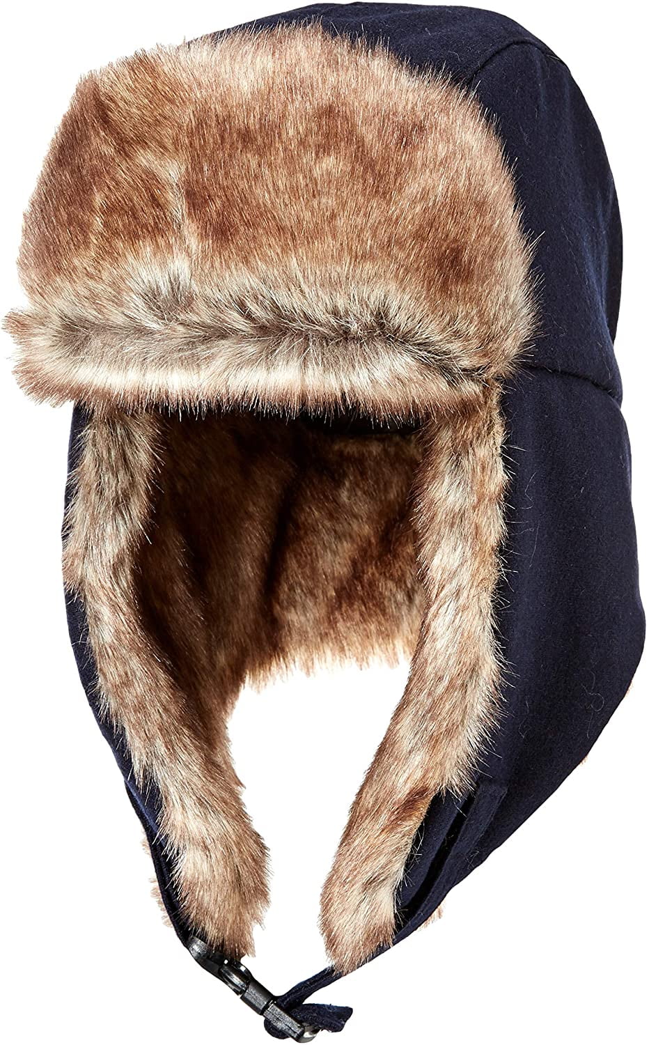 Mens Trapper Hat with Faux Fur 