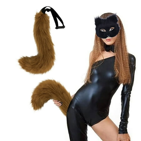 

Kids Party Supplies 3D Cute Animal Tail Pendant Women Holder Pompoms Tail Fashionable Hairy Tail 50cm Tail