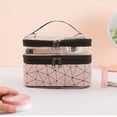 thumbnail image 4 of Double Portable Large Capacity Makeup Bag , Travel-friendly Toiletry Bag for Makeup Storage, 4 of 6