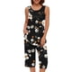 thumbnail image 3 of Conjunto de Ropa de Estar de Mujer Cuello Redondo Impresión Blusa sin Mangas Pantalones Cortos, Pantalones de Cintura Elástica para las Mujeres, 3 of 7