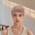 thumbnail image 4 of Unique Bargains 1pc Fashion Lace Wide Headwrap 9.45"x7.87" Dark Pink, 4 of 5