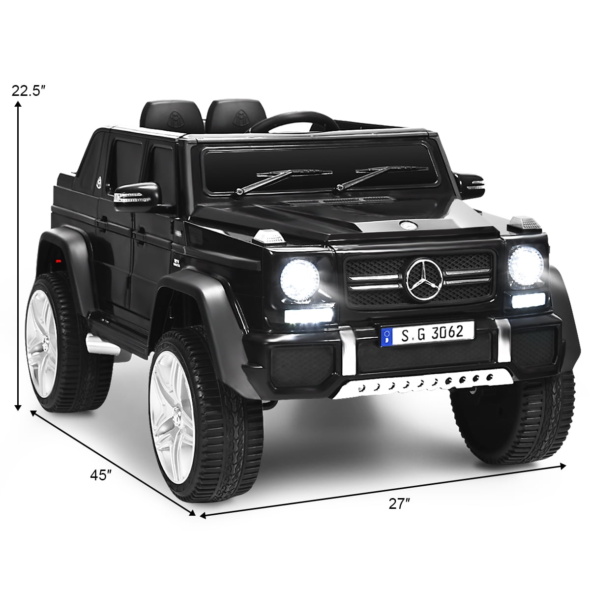 Topbuy Black 12 V Mercedes Benz Powered Ride-On
