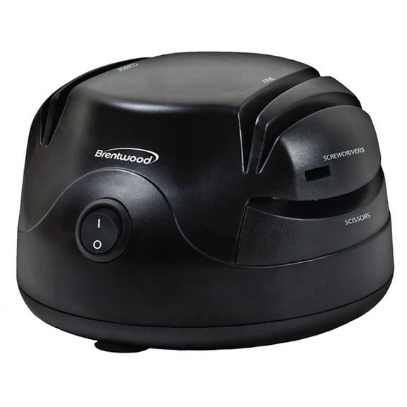 Brentwood 45W Home Kitchen 2 Stage Electric Knife & Tool Sharpener, Black
