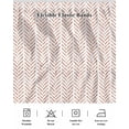 thumbnail image 5 of Burnt Orange Striped Wrap Around Bed Skirts for California King Bed 18" Drop,Bed Skirt with Adjustable Elastic Belt Dust Ruffle Bed Valance for Bedroom Modern Abstract Art Geometric Bed Frame Cover, 5 of 7