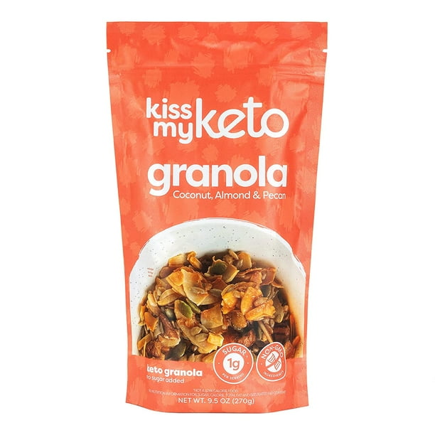 Kiss My Keto Granola Cereal Coconut Almond Pecan Keto Granola Low