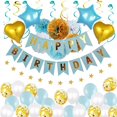 thumbnail image 1 of Globos De Feliz Cumpleaños Globo Banner Bandera Decoraciones En Espiral Suministro De Fiesta De Cumpleaños Kearding HA047124-02, 1 of 6