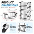 thumbnail image 2 of SUNALLY Stackable Metal Wire Baskets for Pantry Organizer, 4-Pack Kitchen Countertop Storage Potato Onion Vegetable Fruit Basket, Freezer Organizer Bins with Handle, Black, 2 of 7