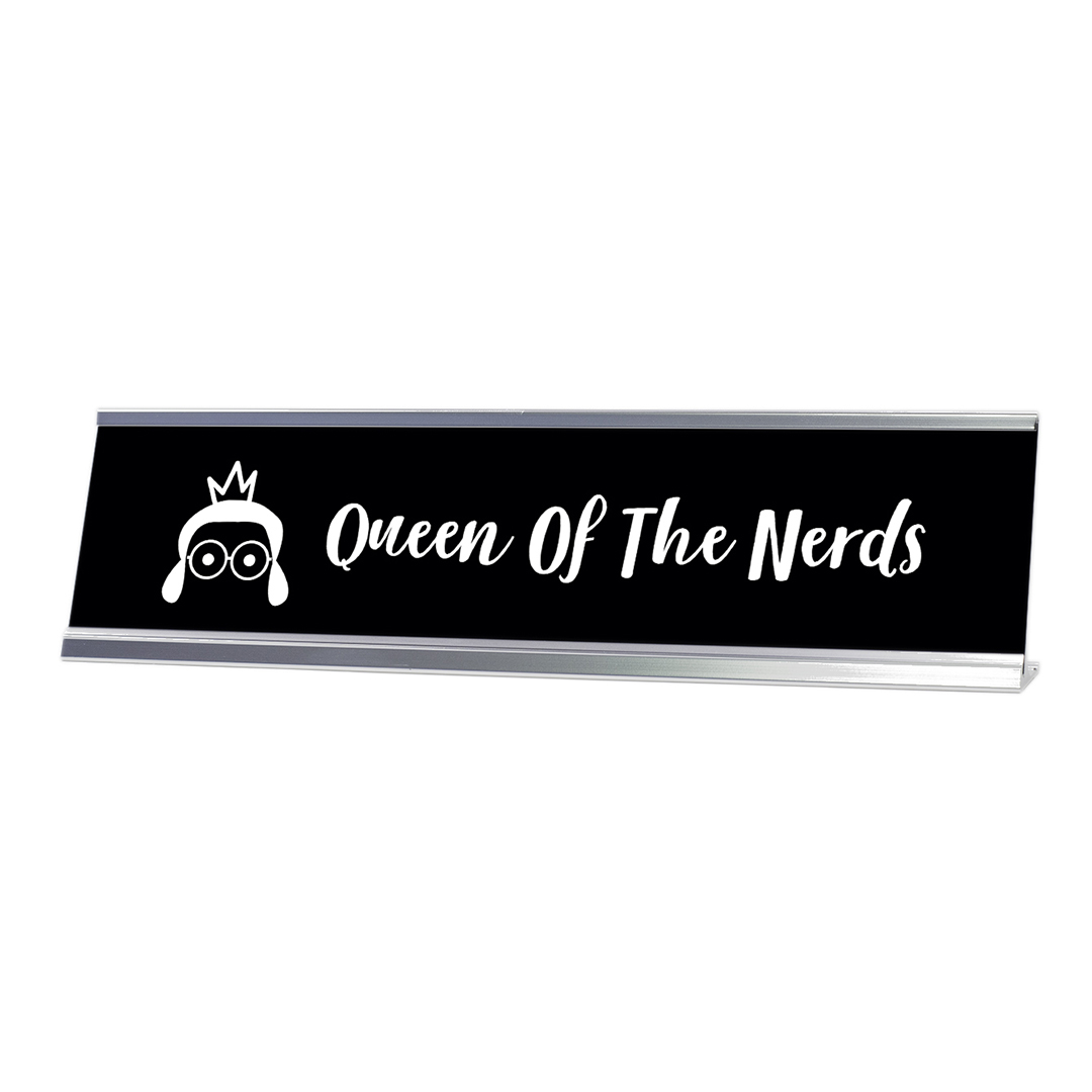 Signs ByLITA Signs ByLITA Queen Of The Nerds Desk Sign, novelty