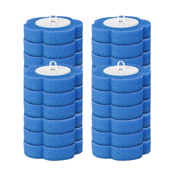24 recambios de cepillo para inodoro, recambios de almohadillas para varilla de inodoro, recambios de limpiador Azul