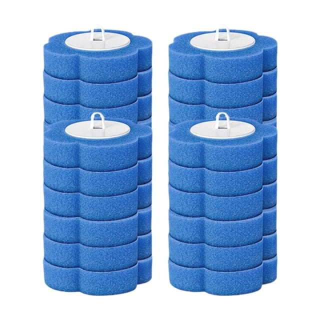 24 recambios de cepillo para inodoro, recambios de almohadillas para varilla de inodoro, recambios de limpiador Azul