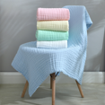 thumbnail image 2 of Toalla de baño de gasa de color sólido para niños, edredón de seis capas de algodón puro de 110 x 105, toalla de baño para niños de clase A suave de seersucker, 2 of 6