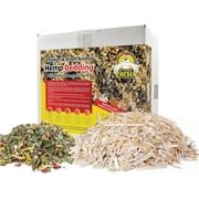 Hemp Bedding for Chicken Coop, with Anti Odor Herbs - Small Animal Litter for Guinea Pig, Hamster, Bunny Rabbit, Snake, Ferret, Tortoise, Rat and More - Pine Wood Shavings Alternative Poultry 1cuft