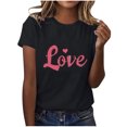 thumbnail image 5 of VKOYWKM Valentine's Day Heart T Shirts Romantic Love Graphic Tees Short Sleeve Casual Spring Tops Crew Neck Loose Fit Valentine T-Shirts, 5 of 6
