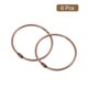 thumbnail image 3 of Anillos para cortinas de ducha Uxcell, paquete de 6 ganchos redondos de acero al carbono, cobre, 2.95 pulgadas, 3 of 5