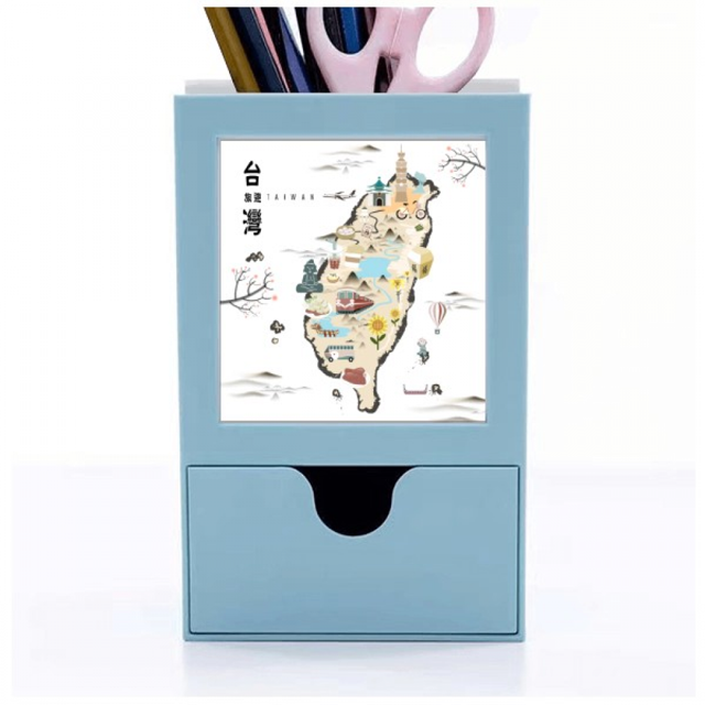 Mapa de Taiwan reportajes de Viajes Tarjeta de clip de pluma del gestor de suministros de oficina