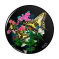 thumbnail image 1 of Tiger Swallowtail Butterflies Butterfly Flowers Pinback Button Pin, 1 of 5