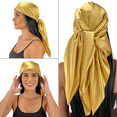 thumbnail image 2 of Silk Square Head Scarf - Gold, 2 of 9