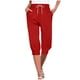 thumbnail image 2 of Karight Women's Capri Sweatpants Joggers Casual Sports Cropped Lounge Pants High Waisted Athletic with Pockets, 2 of 6
