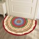 thumbnail image 1 of Alfombrillas de estilo étnico nórdico para puerta de entrada interior, Semicírculo bohemio, Alfombra de piso para baño, sala de estar, dormitorio, decoración antideslizante Fivean unisex, 1 of 2
