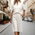 thumbnail image 2 of Summer Short Sets for Women Soft Comfortable Short Sleeve Top and Elastic Waist Shorts 2 Piece Matching Sets Summer Outfits for Relaxation, 2 of 4