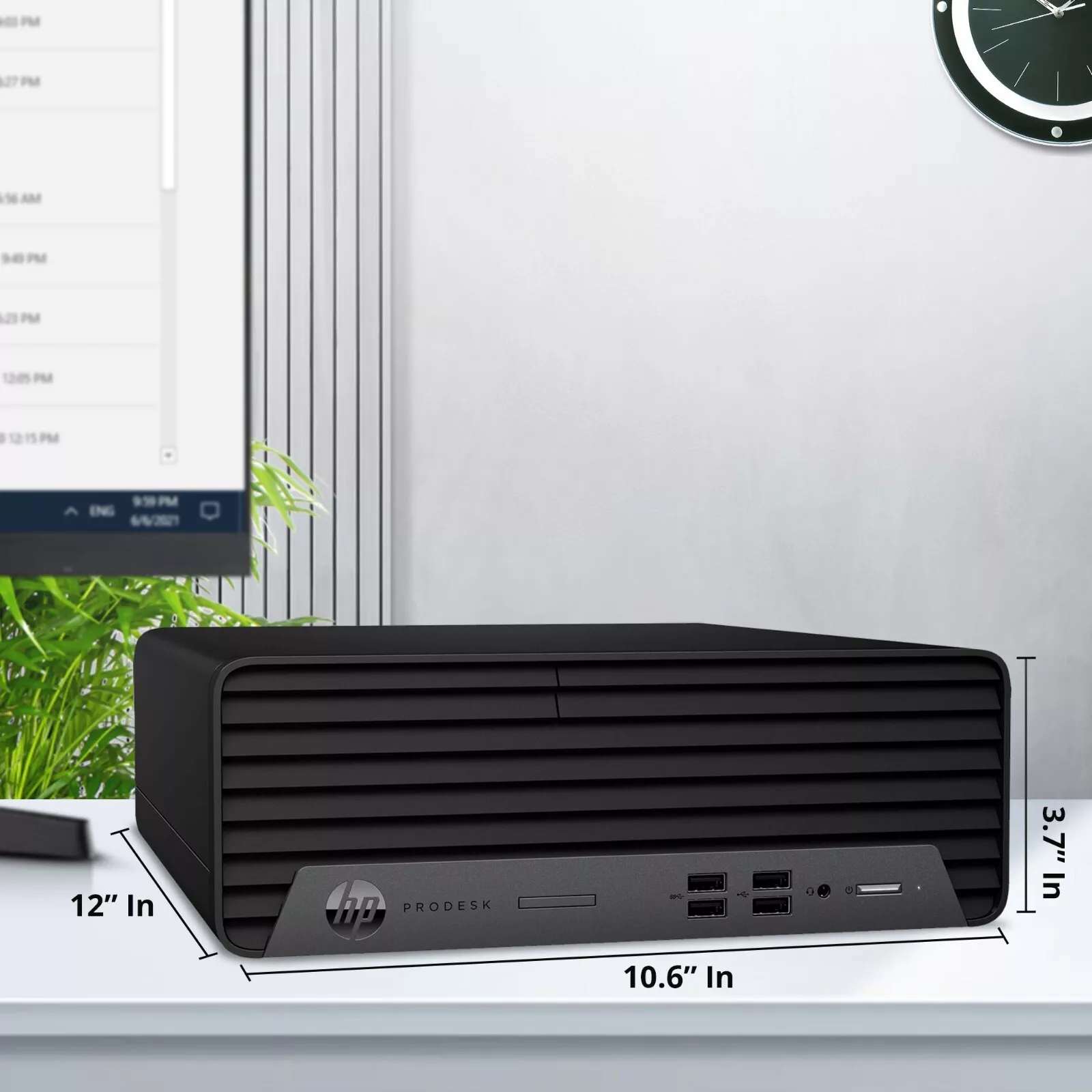 Restored Gaming HP ProDesk G6 Desktop PC, Intel Core i5 10th Gen. 16GB RAM, 1TB SSD + 1TB HDD, NVIDIA GeForce GTX 1050 Ti, New 24 inch Monitor, RGB KB & Mouse, Wi-Fi, Windows 11 Pro (Refurbished)