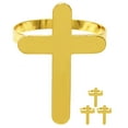thumbnail image 1 of Miangastore Golden Cross Napkin Rings Holders for Decor Alloy Material Set of 4 2.5 Inches Diameter, 1 of 8