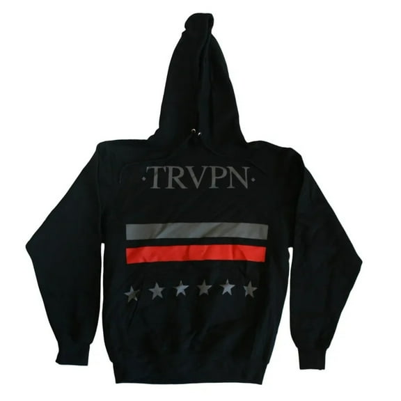 TRVPN Men's Black Drawstring Hooded Sweatshirt Size Small