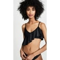 thumbnail image 4 of PilyQ BLACK Midnight Carmen Ruffle Bikini Swim Top, US D, 4 of 6