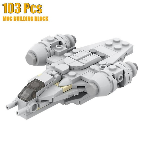 Mini Micro Vehicle For Razor Crest Building Blocks For Star Of Space Wars Series Diy Idea Model Spaceship Children Toys Gift