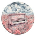 thumbnail image 2 of Designart "Heavenly Piano Melodies IV" Music Jazz Metal Round Wall Art, 2 of 5