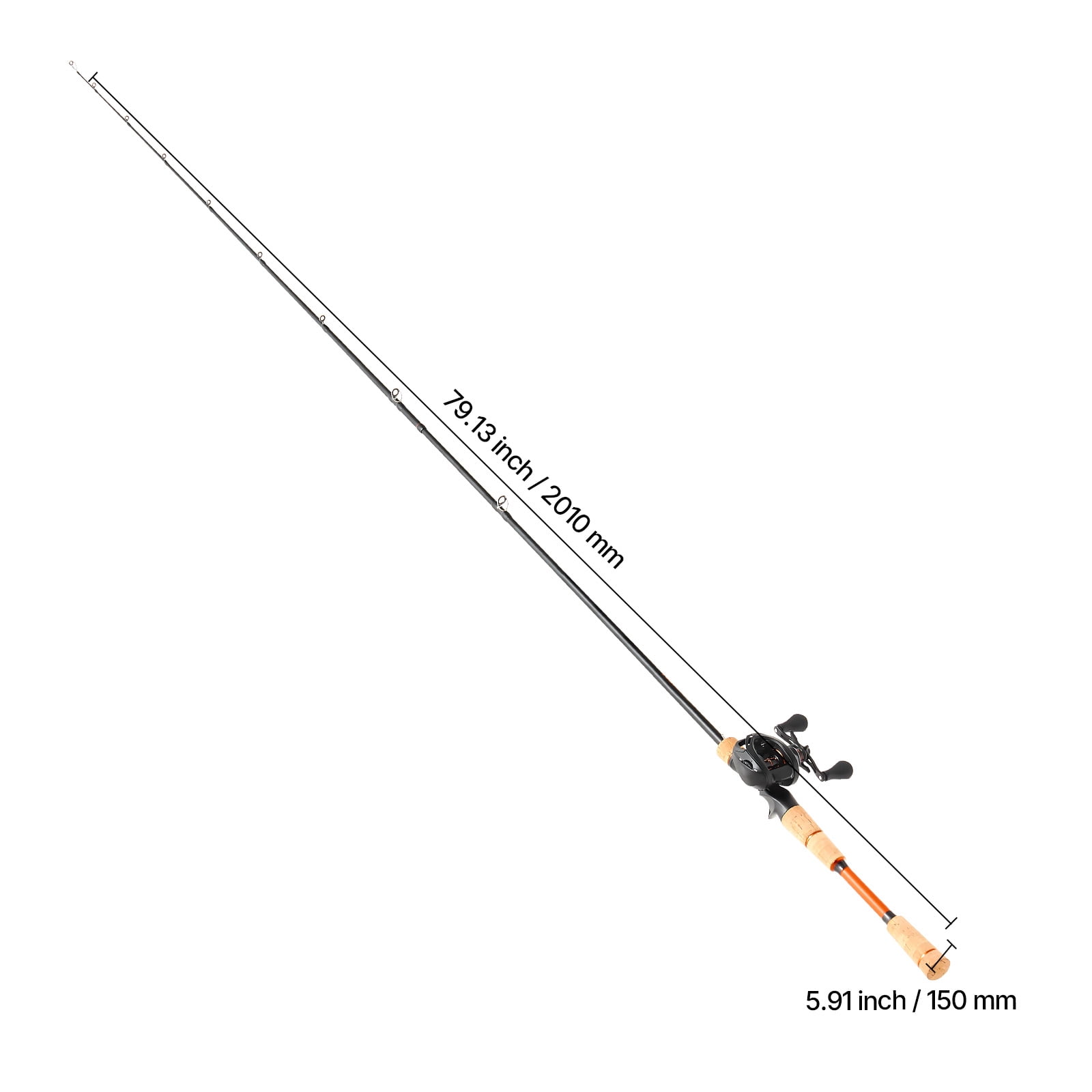 KFFKFF Rod and Reel Combo with IM7 Carbon Fiber Fishing – 7 ft, 1 oz, Red