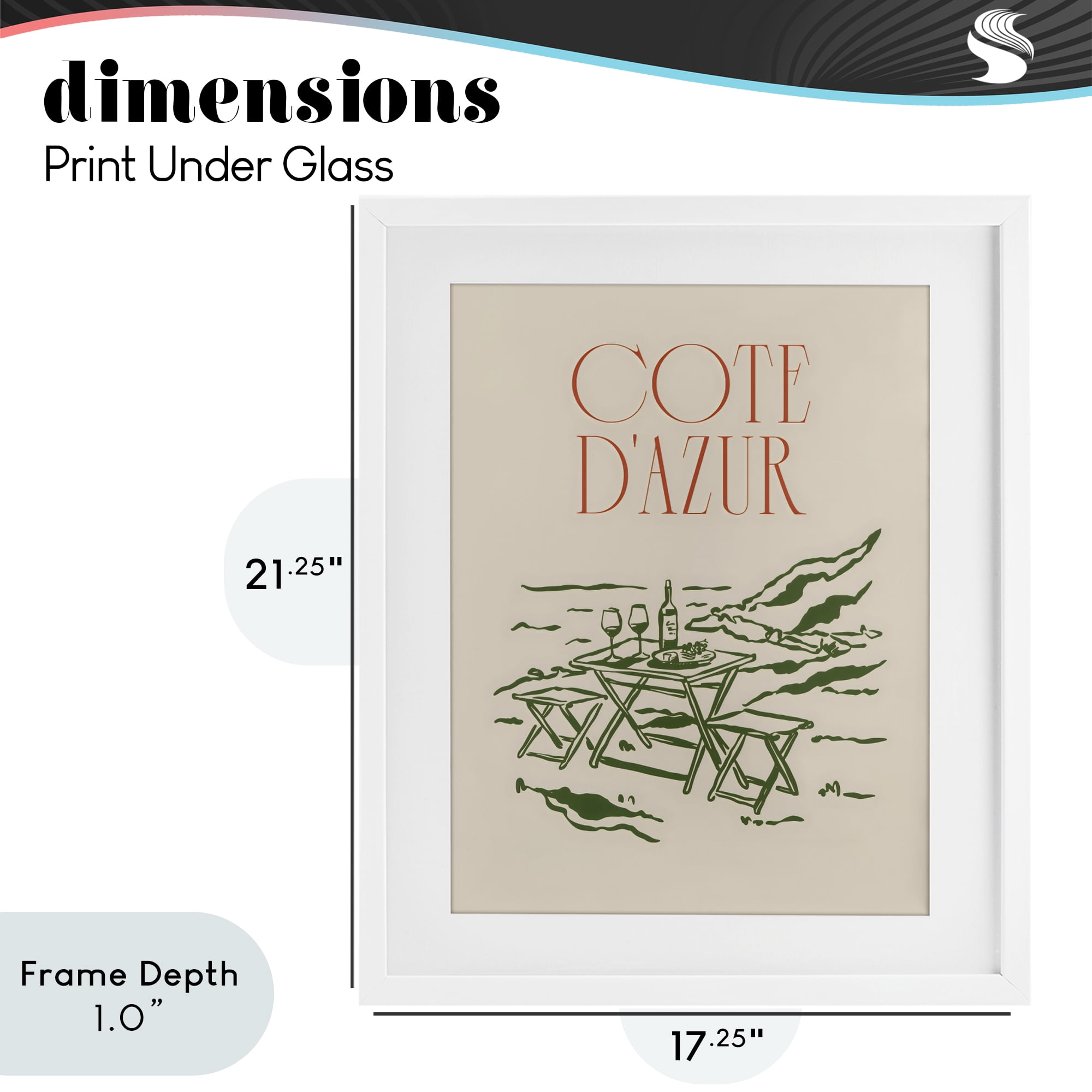 Stupell Industries Seaside Wine Picnic White Framed Print Under Glass, design by The Prints Vibe