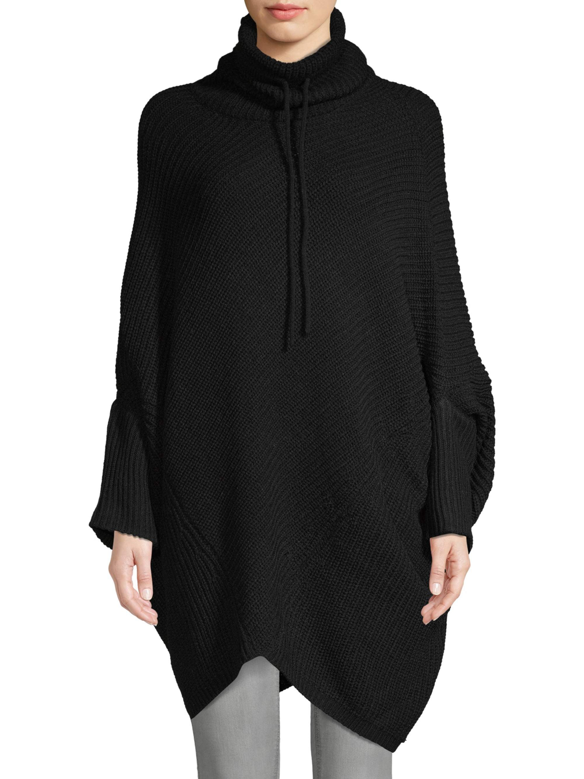 poncho sweater with hood