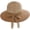 Khaki, variant on Summer Ladies Straw Bucket Hat Lace Bow Belt Travel Hollow Sun Hat Floppy Foldable Wide Brim Beach Fisherman Hat