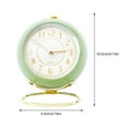 thumbnail image 3 of Small Desk Clocks For Shelf Bedroom Office, Table Alarm Clocks, Gold Vintage Metal Living Room Decor Clock, 3 of 5
