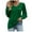 Green, variant on Long Sleeve Shirts for Women Trendy Mesh Patchwork Puff Sleeve Tops Elegant V Neck Business Casual Blouses