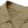 thumbnail image 6 of VgaVtl Collared Mens Long Sleeve Shirts Quick Drying Fall Winter Khaki Button Plus Size Mens Shirts Going Out Slim, 6 of 9