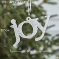 thumbnail image 5 of Decoración colgante de Feliz Navidad, adornos de copos de nieve brillantes para árbol de Navidad, 4 piezas（4pcs-B2-10x21cm, 5 of 5
