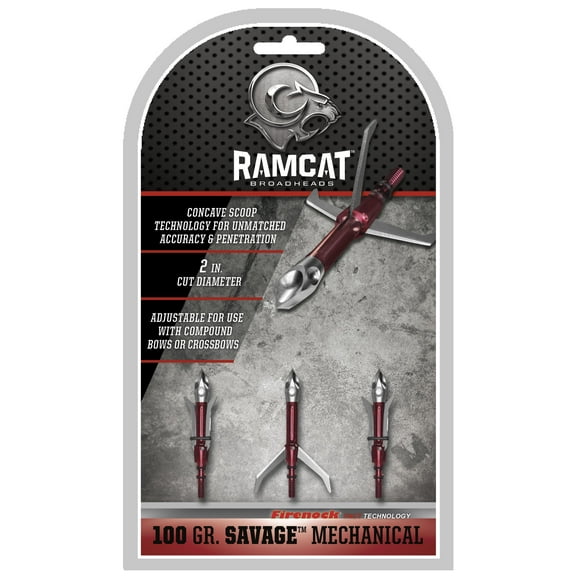 Ramcat Savage Mechanical 100 Grain Broadheads -3 Pack