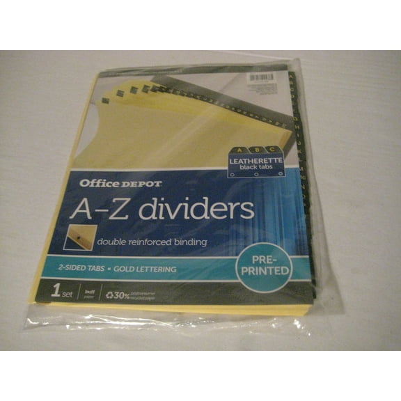 Office Depot Brand Preprinted Tab Dividers, Alphabetical (1 pack)
