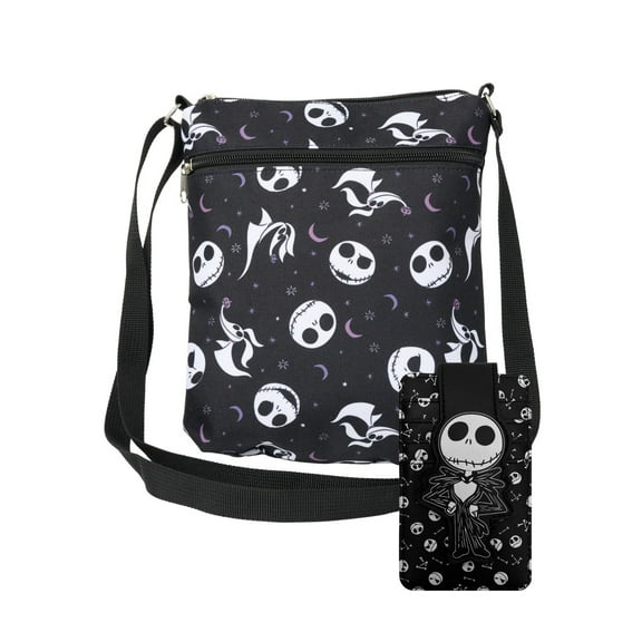 Women's Nightmare Before Christmas Passport Bag & Card Holder Wallet 2-Piece Set
