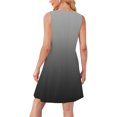 thumbnail image 4 of Ovzne Robes pour Femmes Robe d'Été Robe d'Été Dégradée Imprimée Ample Sans Manches Col Rond devant Plissé Robe Grande Taille Imprimée Liquidation, 4 of 7