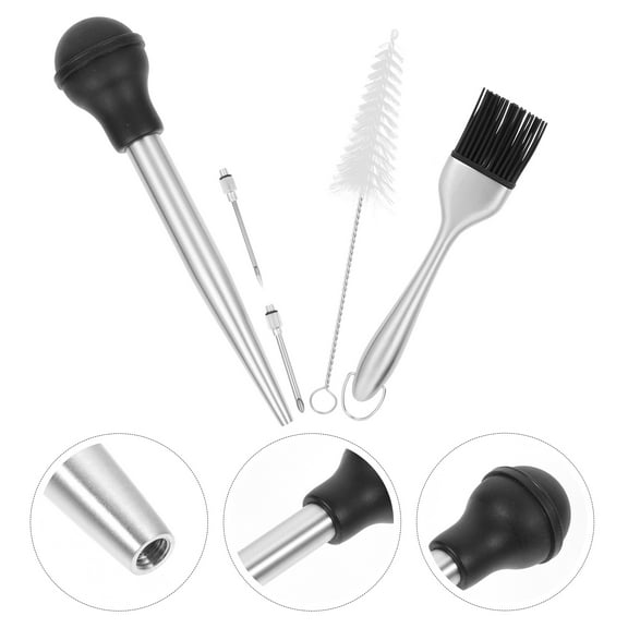 Raindrops 1 Set of Turkey Seasonings Injector Convenient Food Injector Kitchen Gadget Meat Needle Injector