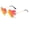 Gold red, variant on Metal Frame Sunglasses HD Lenses Eye Protection Trendy Heart Fire Design Universal Fit Sunglasses for Women and Men